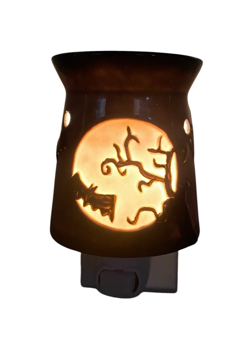Scentsy Fright Night Halloween Full Moon Plug In Wax Warmer Retired
